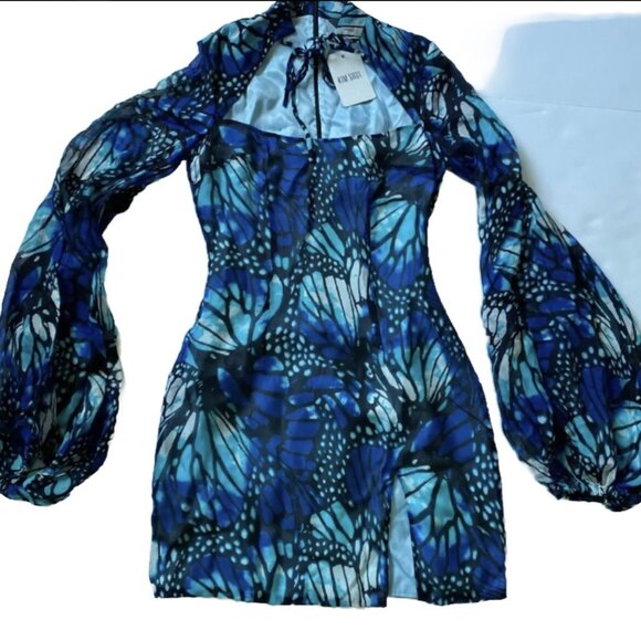 kim shui butterfly print mini dress Kim Shui Butterfly Dress by Kim Shui